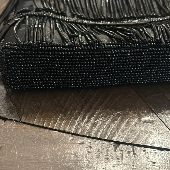 Mini Shoulder Purse Beaded Black Evening Bag - Picture 6 of 14